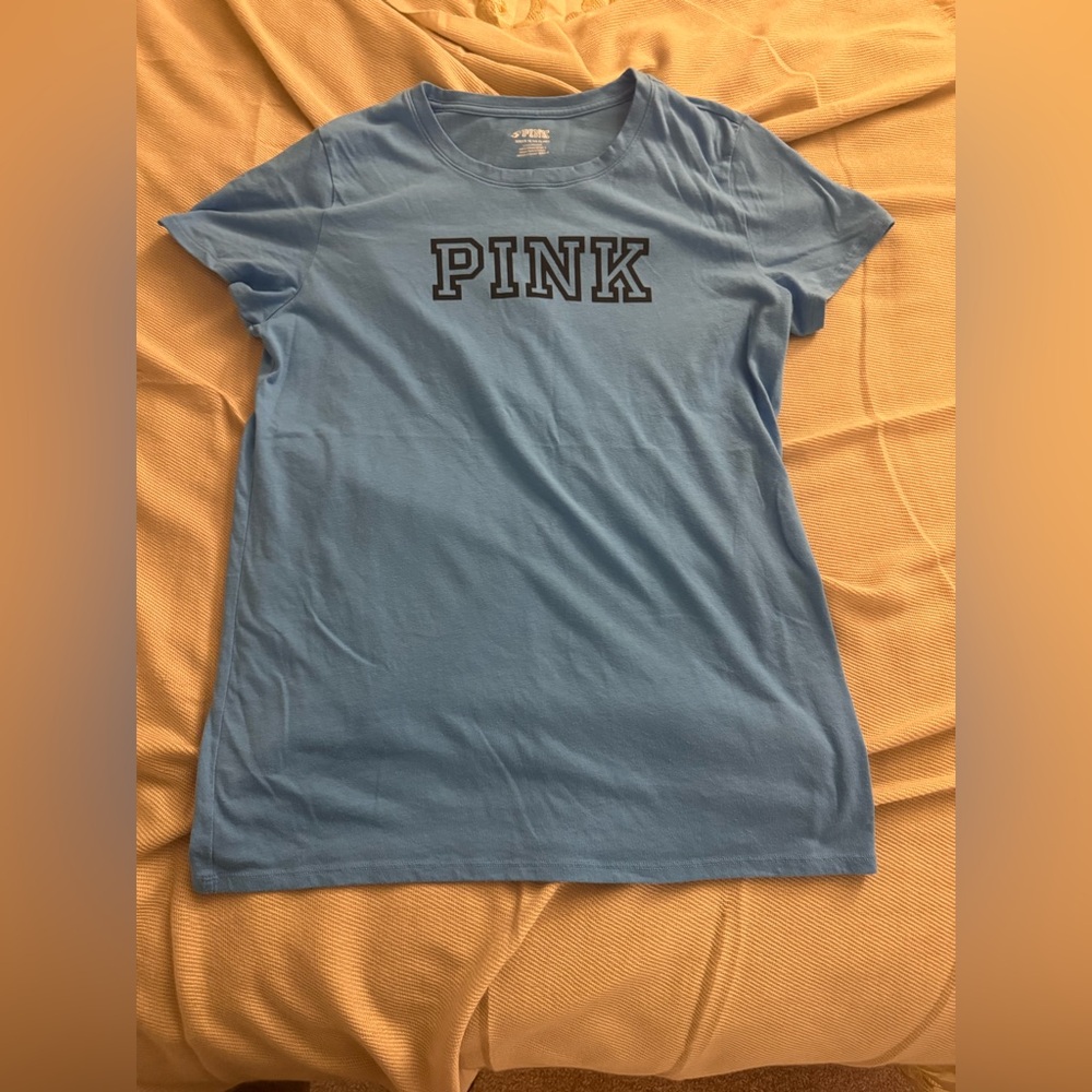 PINK Victoria's Secret Blue Short Sleeve Tee